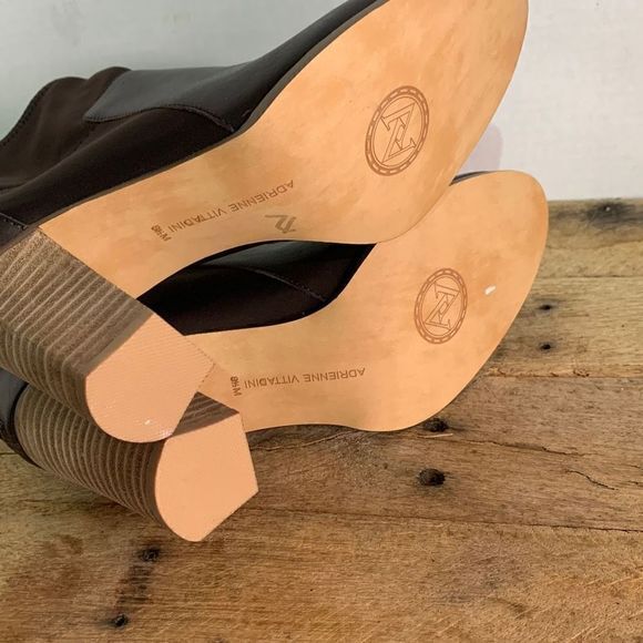 Adrienne Vittadini booties. brown leather Ratti Boots Heeled boots. - Picture 6 of 11